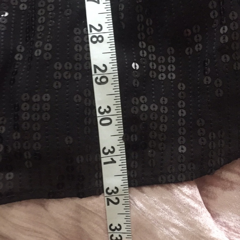Sequined Deep V Express Dress LBD - Picture 5 of 6